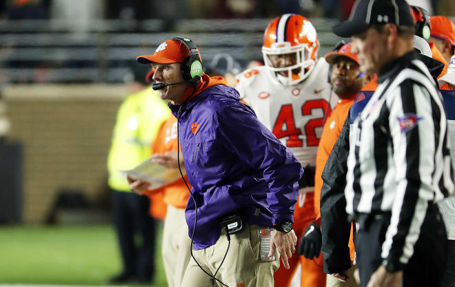 Venables has coached on three national championship teams (Oklahoma 2000, Clemson 2016, 2018). 