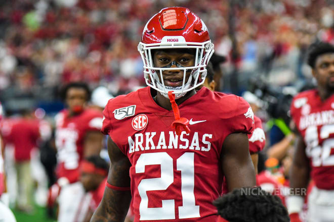 Arkansas corner Montaric Brown has missed two games in 2020 due to injury.