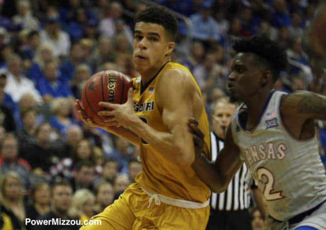 Missouri announced a six-game basketball series with Kansas on Monday.