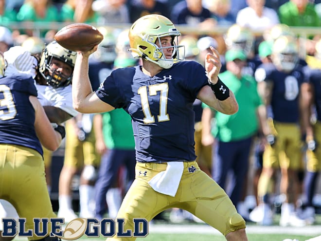 Notre Dame Fighting Irish football quarterback Jack Coan