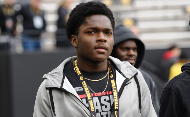 Class of 2021 in-state running back Dayson Clayton visited Iowa in October.