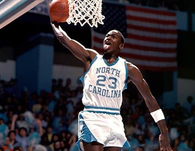 Michael Jordan's 1983 steal and dunk completed one of the greatest comebacks in Carolina history.