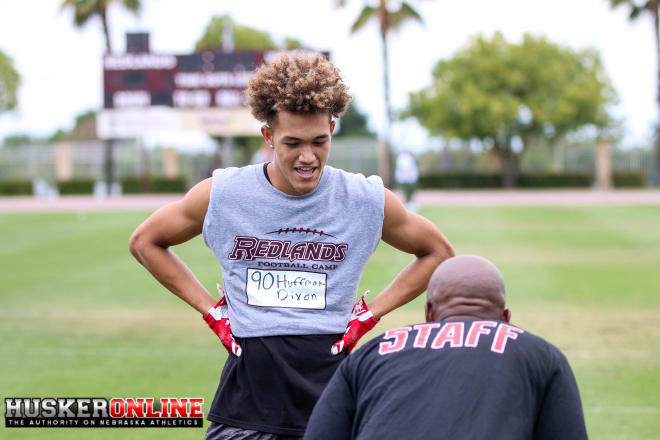 Huffman-Dixon landed an offer from Nebraska following his performance at NU's Redlands satellite camp in California this past June.