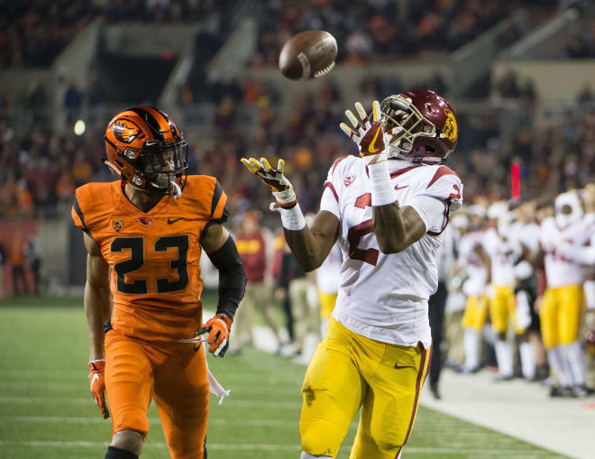 Barring a reversal on his decision to enter the NCAA transfer portal, Devon Williams' best game as a USC wide receiver wil be his 3-catch, 77-yard, 1-TD effort at Oregon State last year.