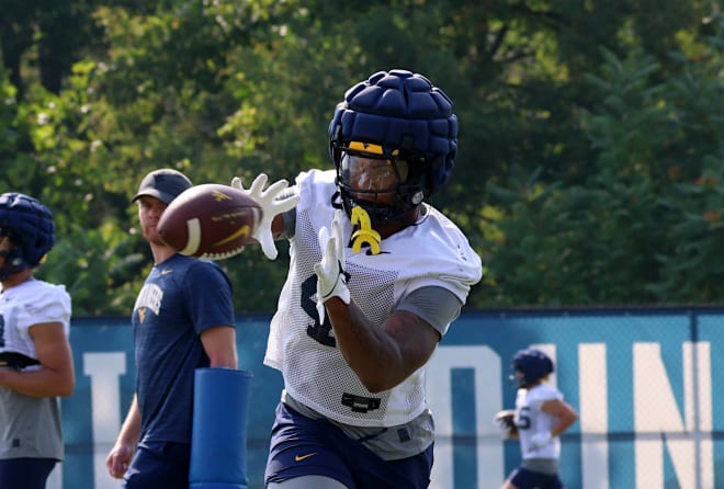 Donaldson is developing in his role as a running back with the West Virginia football program.