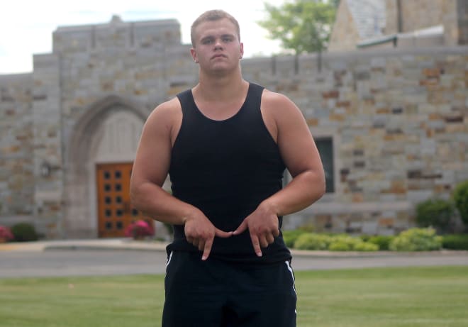 Rising 2022 defensive lineman Alex VanSumeren is committed to Michigan Wolverines football recruiting, Jim Harbaugh.