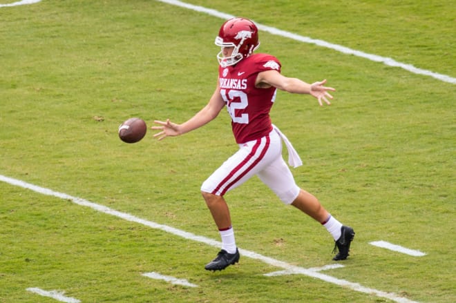 Sam Loy is competing for the starting punter job at Arkansas.