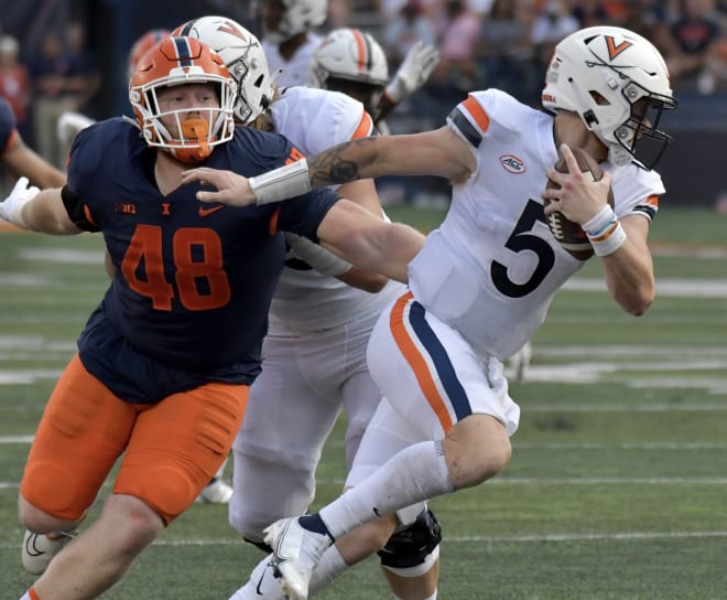Brennan Armstrong was unable to find any level of comfort against Illinois on Saturday.