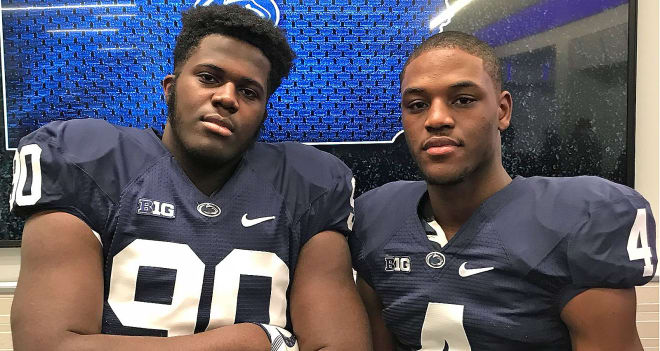Class of 2020 DT Cole Brevard and 2019 WR David Bell attended Penn State's last junior day on Feb. 3.