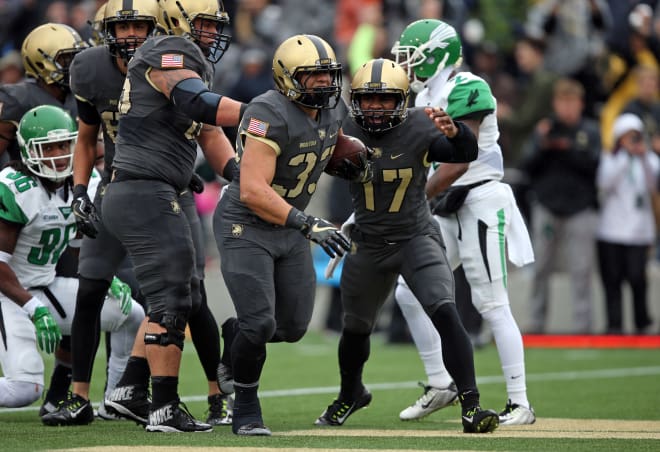 FB, Darnell Woolfolk's 9-yard touchdown run in the 1st quarter was one of Army's few offensive highlights
