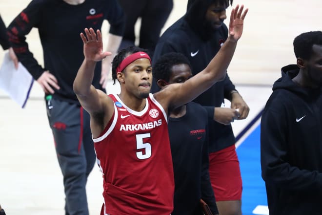 Moses Moody helped lead the Razorbacks to the Elite Eight in 2021.