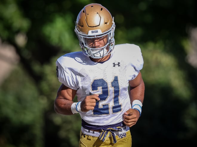 Cornerback Jaden Mickey was one of only two freshmen to play for Notre Dame on offense or defense in the season opener.