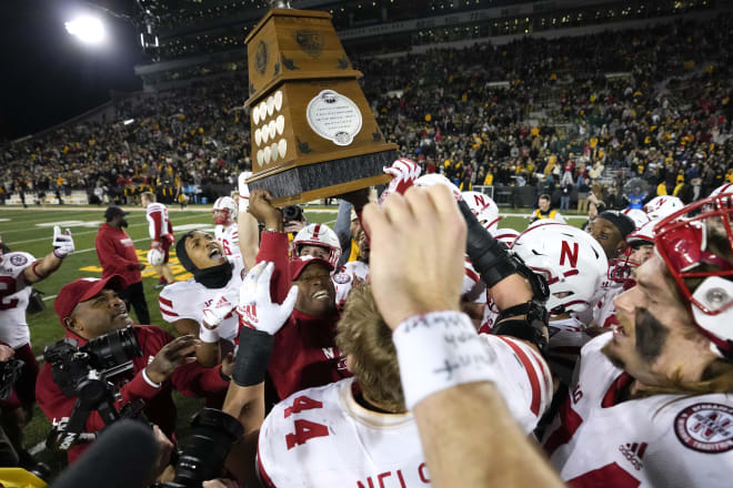 Nebraska won the Heroes Trophy for the first time since 2014 with a 24-17 victory over Iowa.