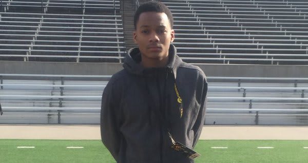 St. Louis wide receiver Dyllan Conway attended Iowa's junior day on Sunday.