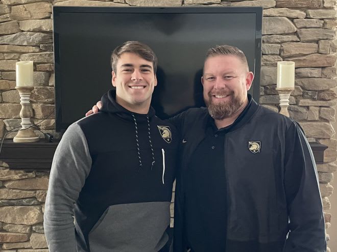 Defensive End Commit, Dillon Stowers during in-home visit from newly DE Coach, Sean Cronin