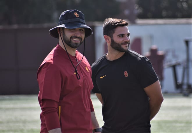 Sosna and USC director of player personnel Spencer Harris.