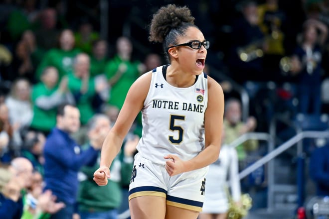 Olivia Miles is not only a statistical leader for Notre Dame, but an emotional catalyst as well.