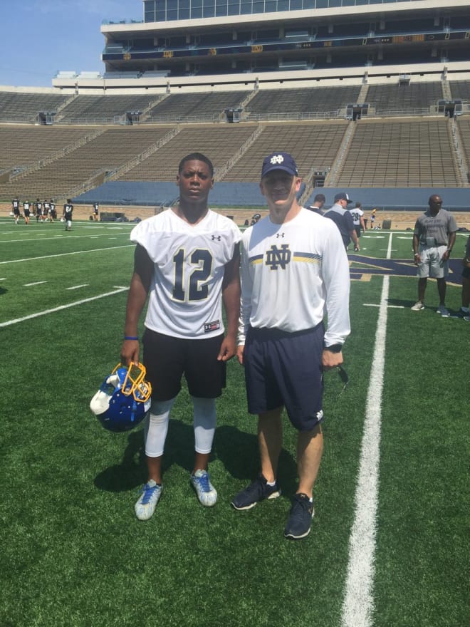 2021 Georgia LB Chris Paul enjoyed his time camping at Notre Dame over the weekend