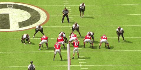 Kenny McIntosh runs for a touchdown against Arkansas State. 