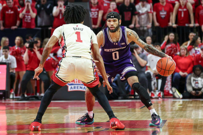 Boo Buie finished with a game-high 27 points in Northwestern's 63-60 loss at Rutgers.