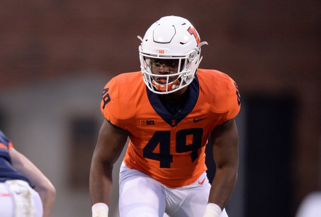  Illinois Fighting Illini outside linebacker Seth Coleman