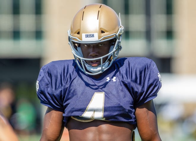 Junior wide receiver Kevin Austin had a top notch day one for Notre Dame football during spring practice.