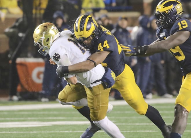 Michigan linebacker Cam McGrone has the potential to be one of the nation's top linebackers if he continues to progress.