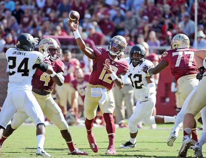 Deondre Francois threw for 319 yards and had one touchdown pass.