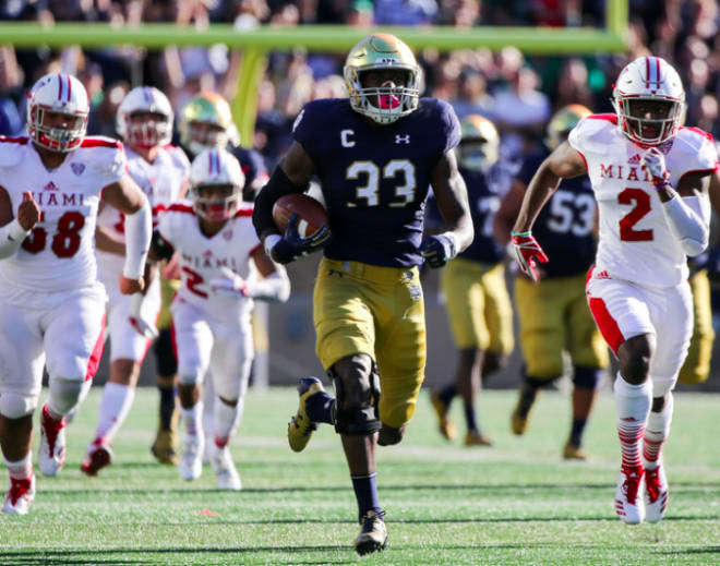 Notre Dame Fighting Irish football running back Josh Adams