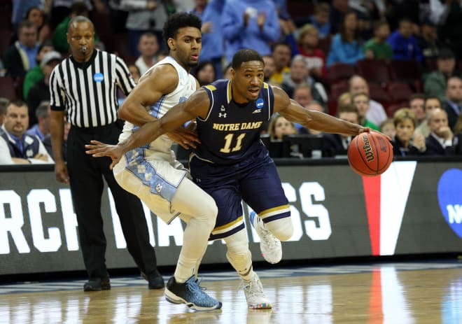 Jackson finished with 26 points in Notre Dame’s Elite Eight loss to UNC.