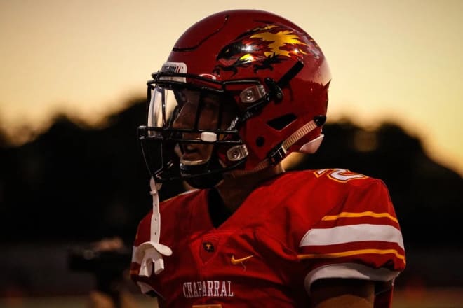 Chaparral cornerback Kamdan Hightower at a home game in Scottsdale.  The Firebirds won the 6A Desert Valley Region with a perfect 5-0 record in league play.  (Photo Courtesy of J. Digos Photography)