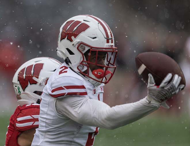 Wisconsin cornerback Ricardo Hallman returns as a starter for the Badgers in 2024. 