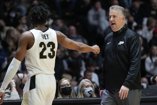 Purdue's Jaden Ivey and Matt Painter