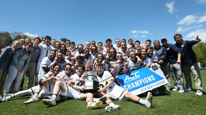 Notre Dame's men's lacrosse defeated Duke and Virginia to win the ACC Championship.