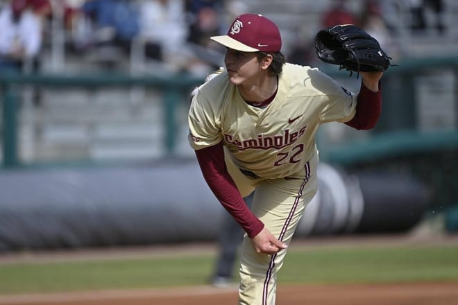 Highly touted freshman pitcher Carson Montgomery made his debut Sunday against North Florida.