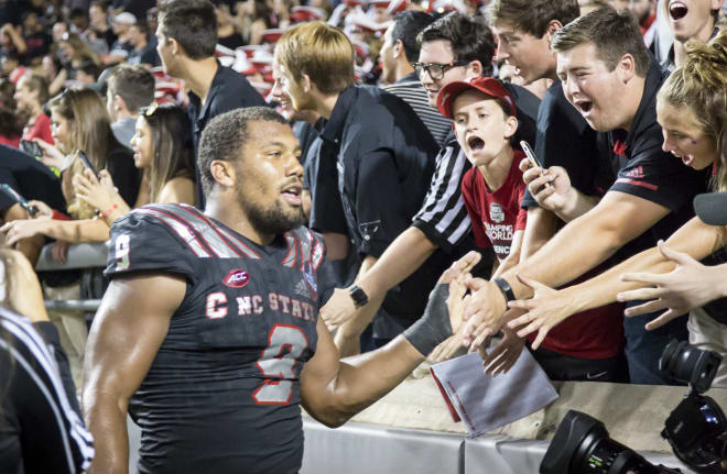 NC State senior defensive end Bradley Chubb had six tackles and a sack in the Wolfpack's 39-25 home win over No. 17-ranked Louisville on Thursday.