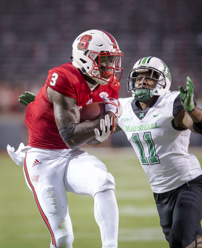 Harmon reached 100 yards in each of the last two games, becoming the first Wolfpack wide receiver to achieve that since Bryan Underwood in 2012.