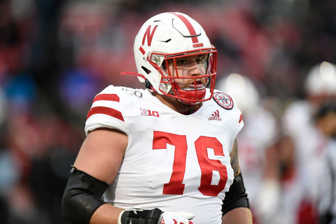 Brenden Jaimes had an opportunity to make an early jump to the NFL, but he decided to come back and anchor Nebraska's offensive line at left tackle.