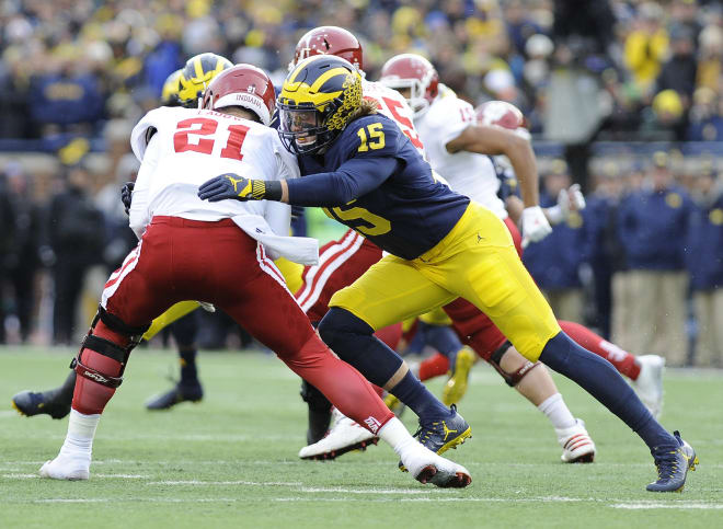 Michigan redshirt junior defensive end Chase Winovich leads the team in sacks this season.