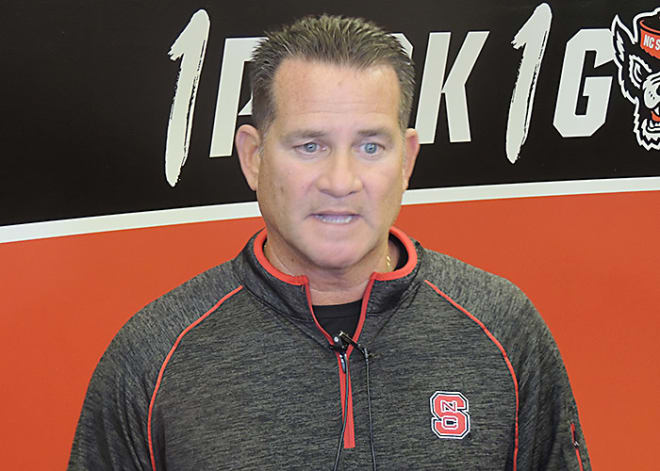 NC State Wolfpack offensive coordinator and quarterbacks coach Tim Beck starts spring practice Thursday.