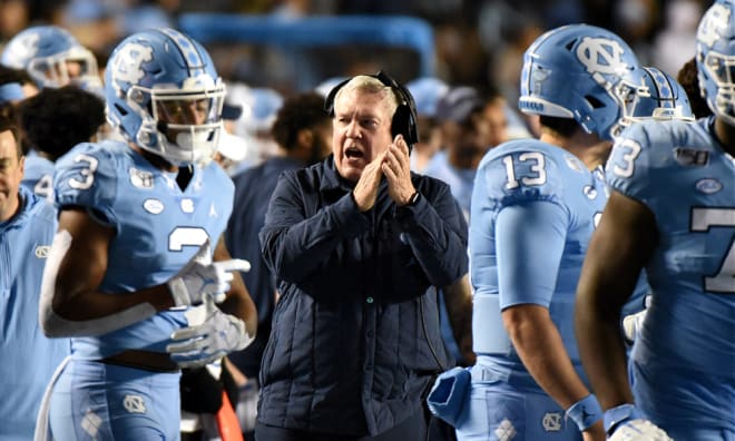 North Carolina Tar Heels head football coach Mack Brown