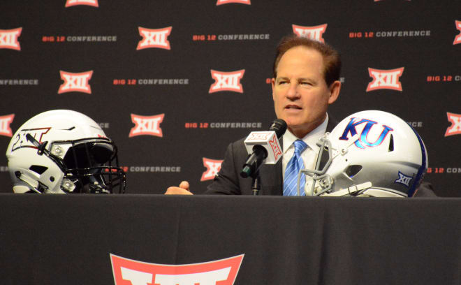 Kansas head coach Les Miles.