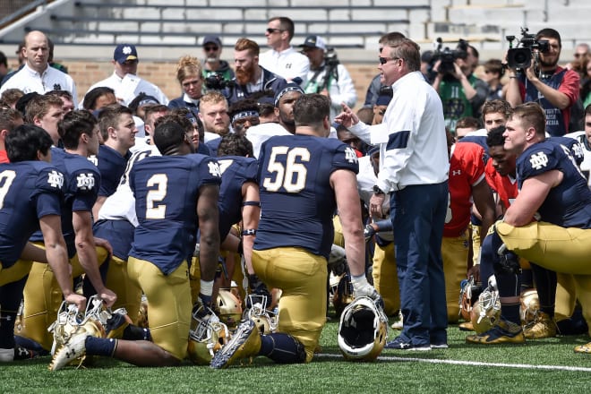 Brian Kelly will be looking to bring Notre Dame back from last year's 4-8 campaign.