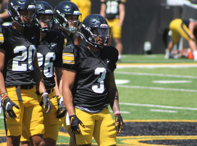Kaleb Brown was able to showcase some of his talent at Iowa's open practice on Saturday. 