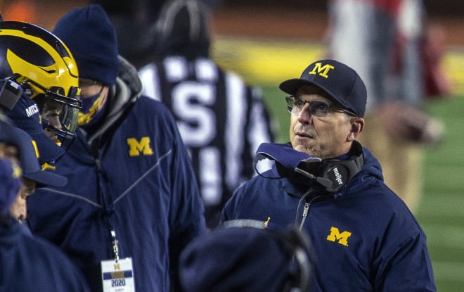 Michigan Wolverines football head coach Jim Harbaugh is 5-0 against Rutgers.