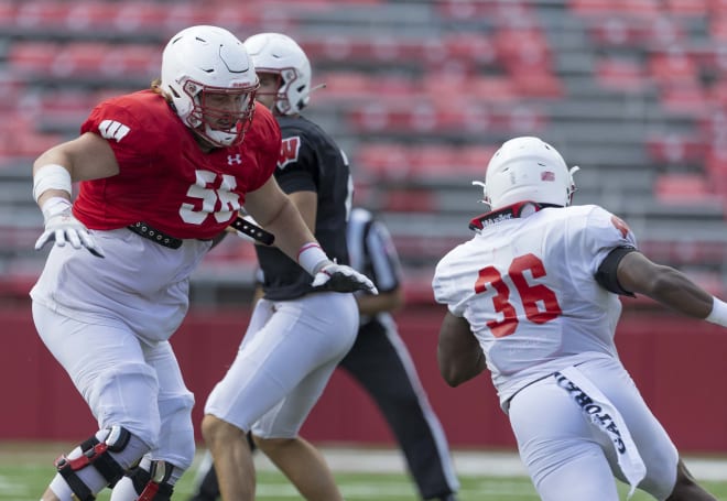 Wisconsin offensive guard Joe Brunner. 