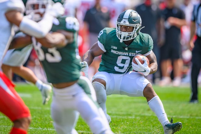 Containing Kenneth Walker III will be high on Miami's list of things to do in order to beat Michigan State on Saturday. | Photo by Dane Robison for SpartanMag