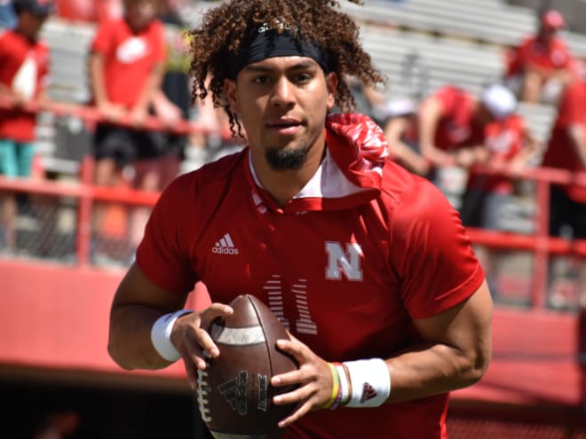 Casey Thompson took a lot of hits against North Dakota on Saturday. (Zack Carpenter/Inside Nebraska)