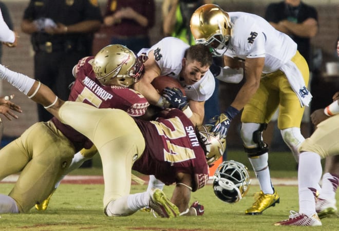 Notre Dame lost a controversial 31-27 decision at No. 2 Florida State in 2014.