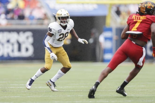 Notre Dame cornerback TaRiq Bracy is a rising junior who is expected to play a huge role for Notre Dame throughout the 2020 season.